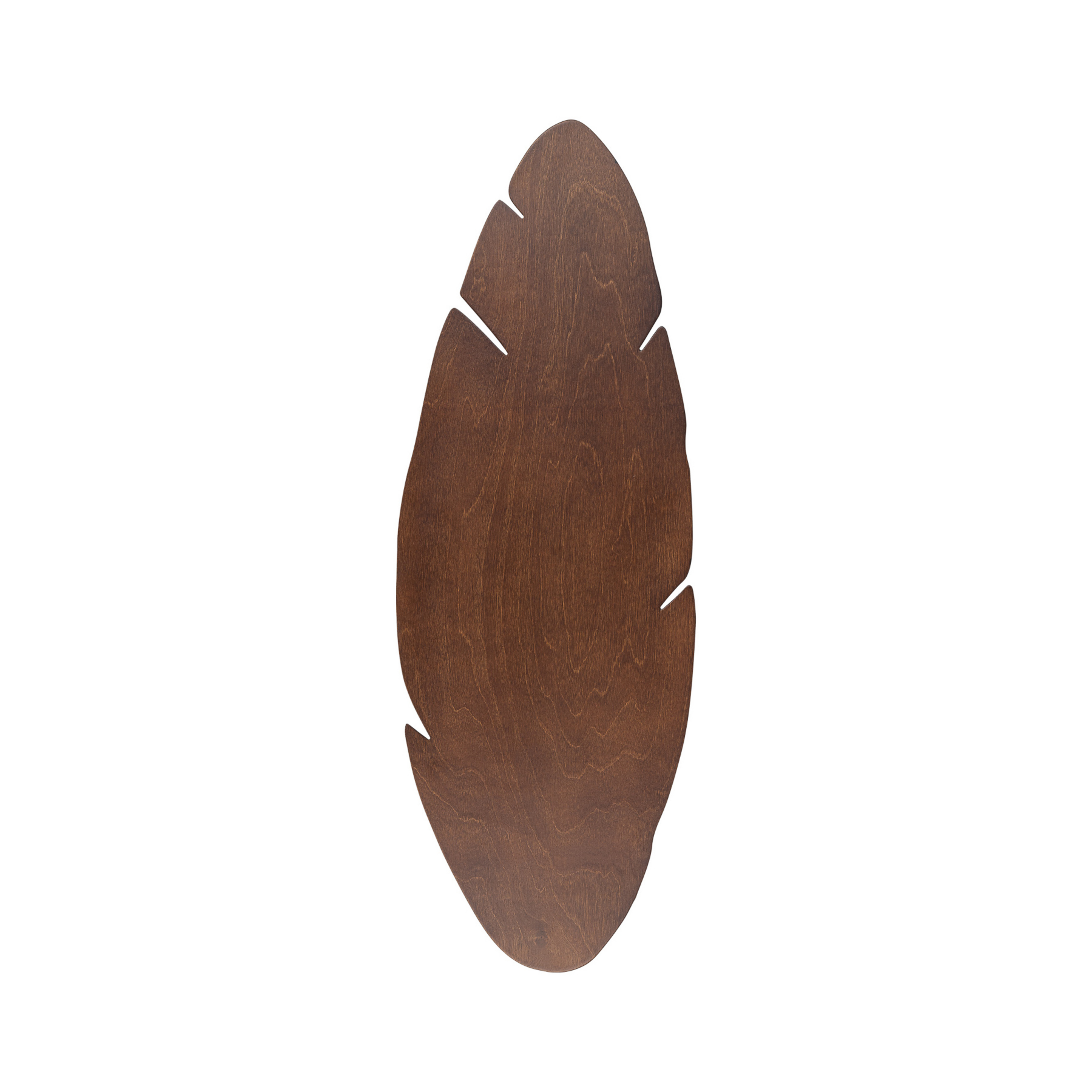 Envostar Wandleuchte Lehti, Blattform, Nussbaum, 69 x 24 cm