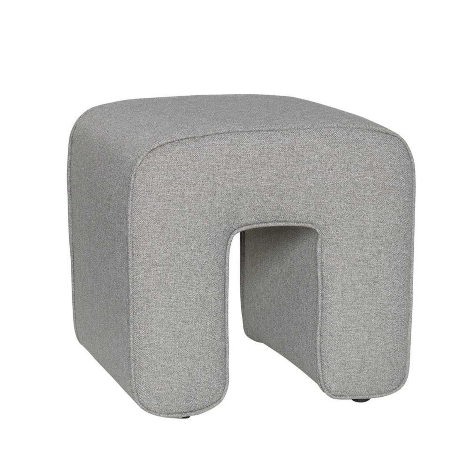 Sculpture Pouf Dark Grey - Hübsch