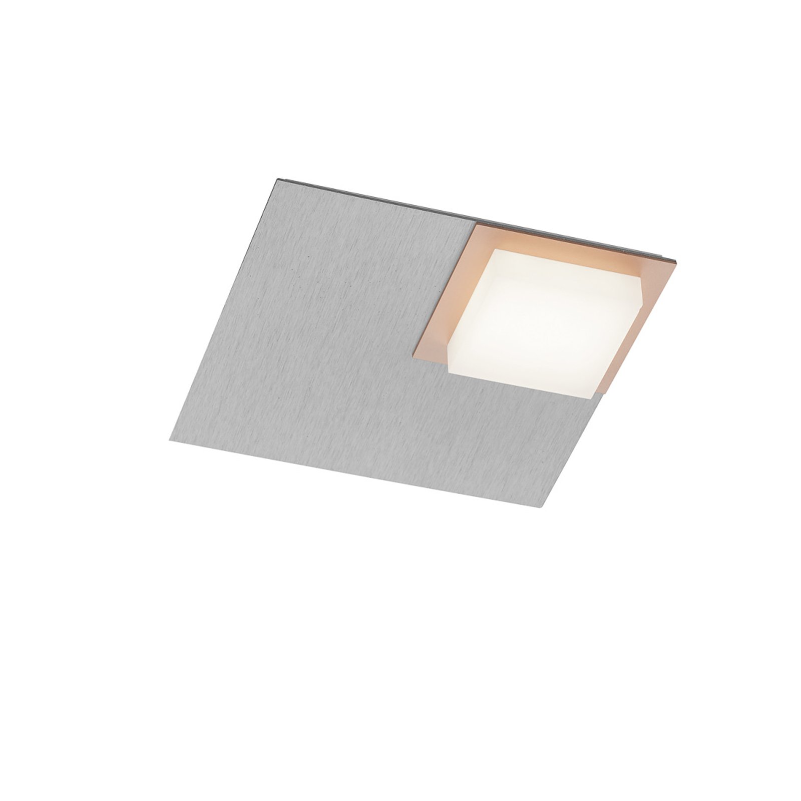 BANKAMP Quadro LED ceiling light 8 W silver