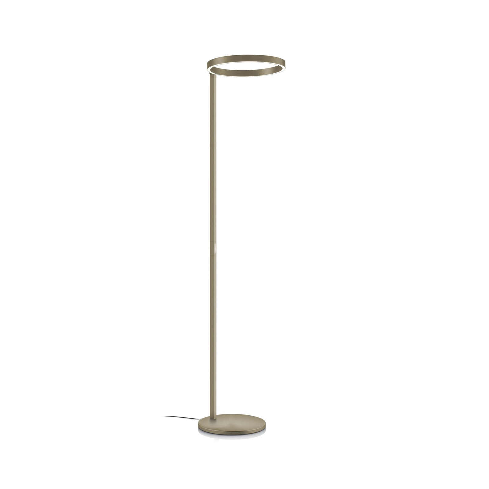 Lampadaire à éclairage indirect LED, bronze, commande gestuelle