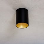 Eye Tone plafondlamp, zwart/goud