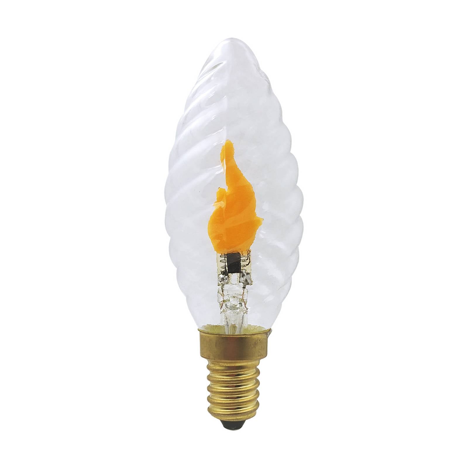 SEGULA LED Fire Flame Line E14 0,2W Kerze Twisted 1800K Deko