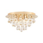 Gillion 4 Lámpara de Techo Crystal/Gold - Lindby