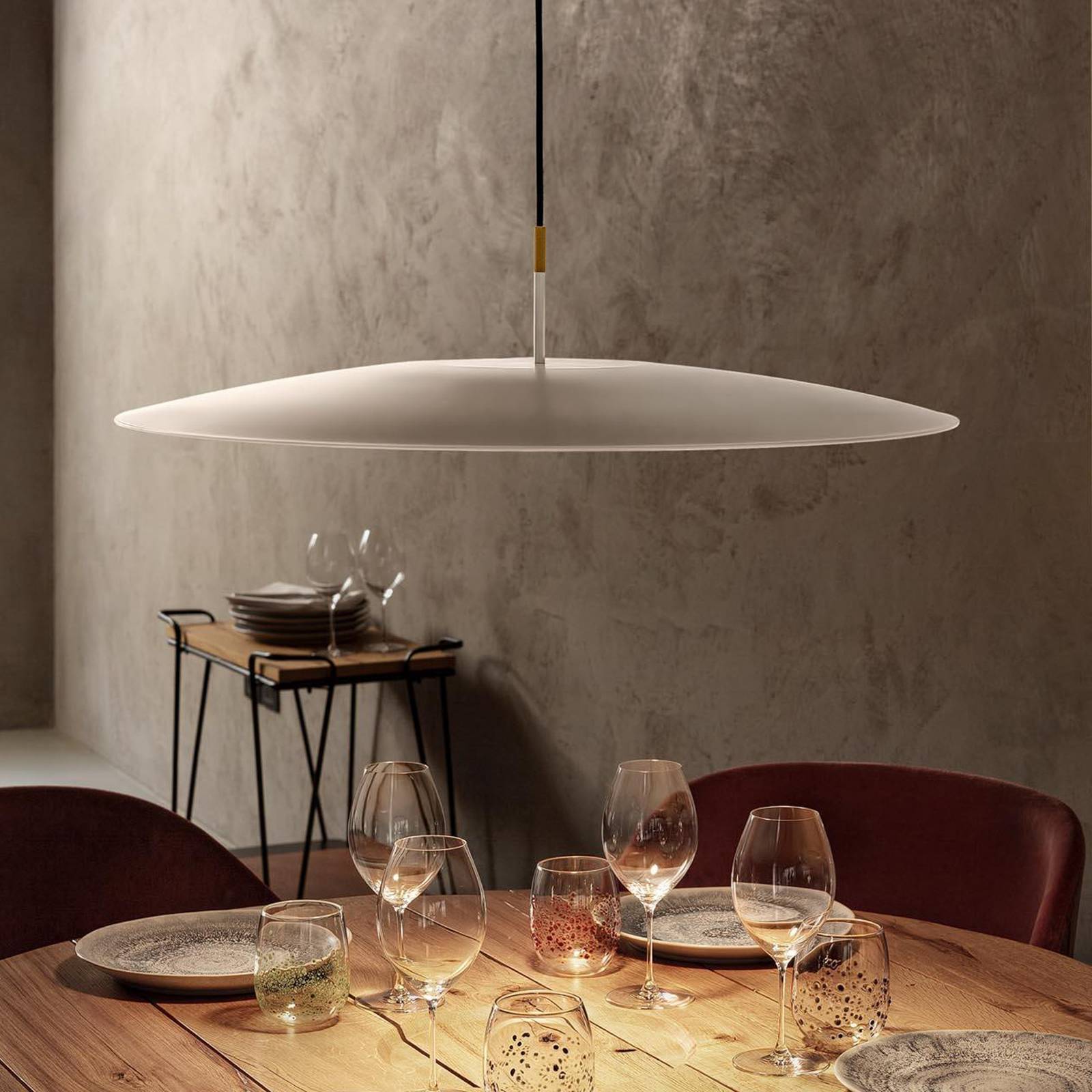 OLEV Żyrandol LED OVERFLY PLUS, biały/złoty, Ø 55 cm 2700 K