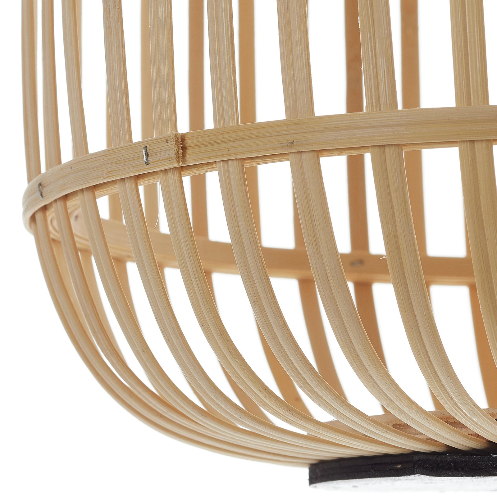 Stehlampe Bordesley Dreibein mit Holzschirm 