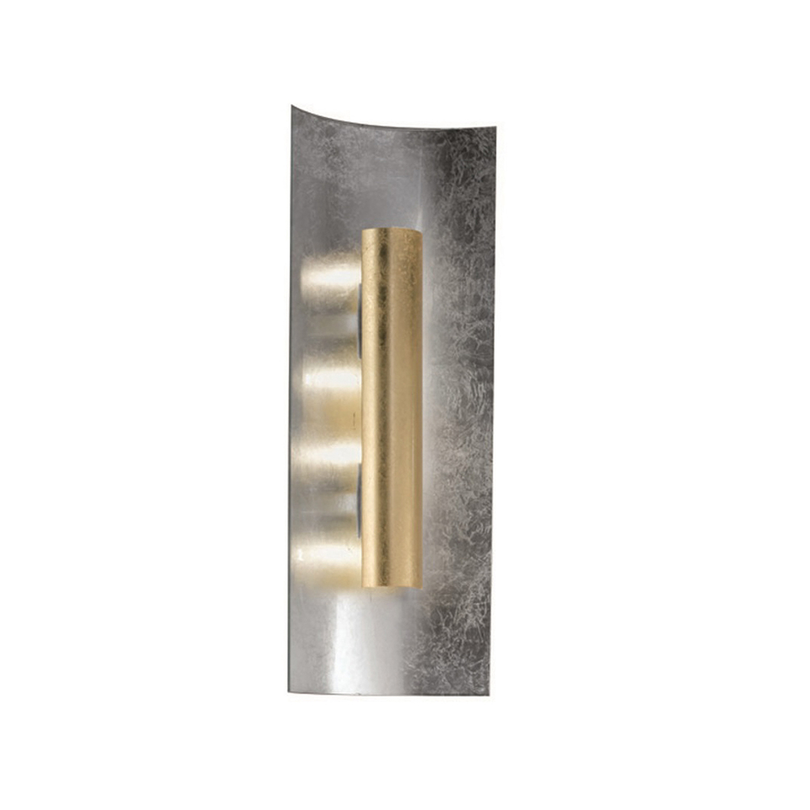 Wandleuchte Aura Silber mit Blattgoldblende