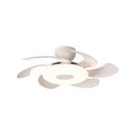 Ventilador de teto LED Flor branco motor DC silencioso Ø 79 cm CCT