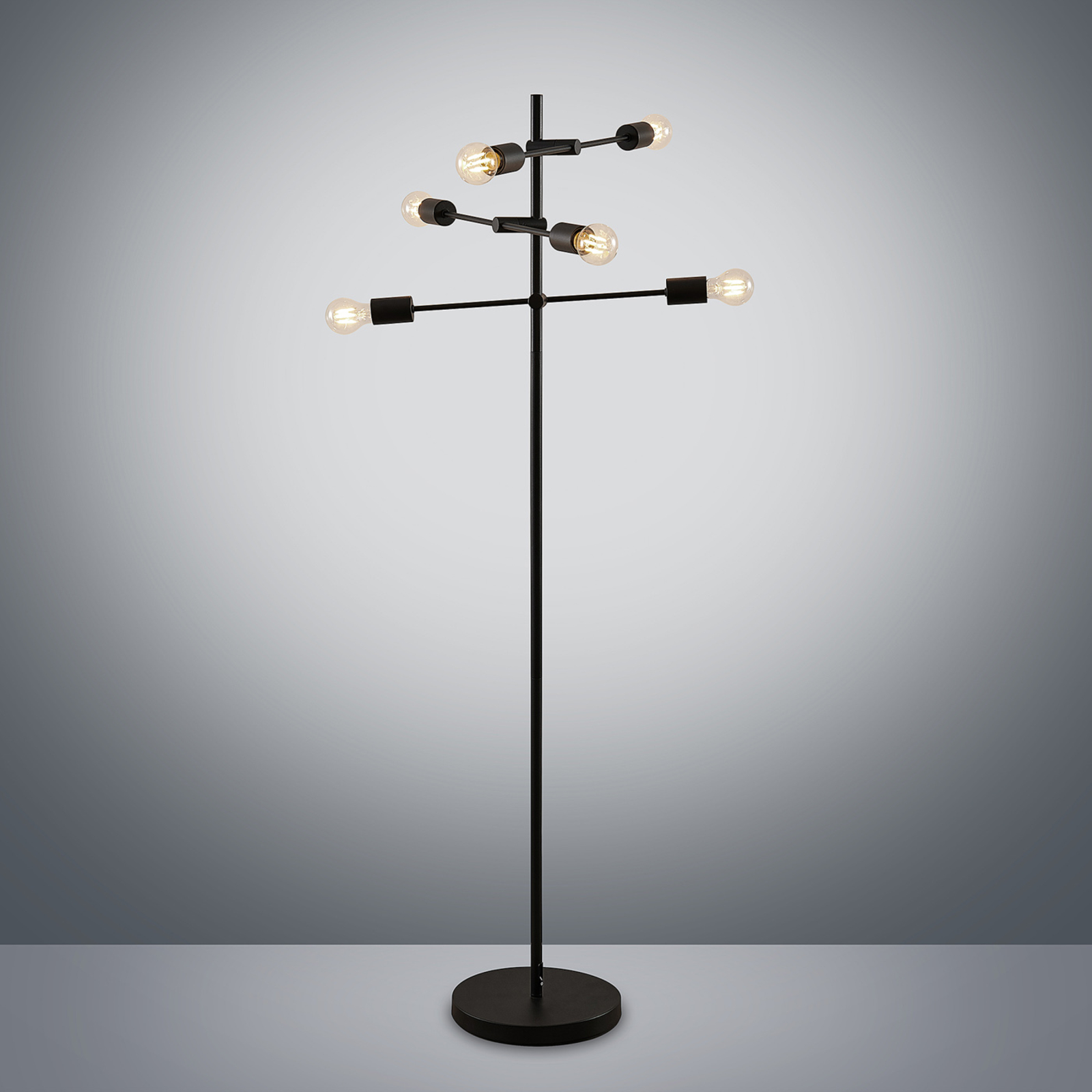 Lindby Estar stojací lampa, šestižárovková