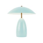 Candeeiro de mesa LED Poppy, azul claro, 35 cm, metal, regulável - Elstead
