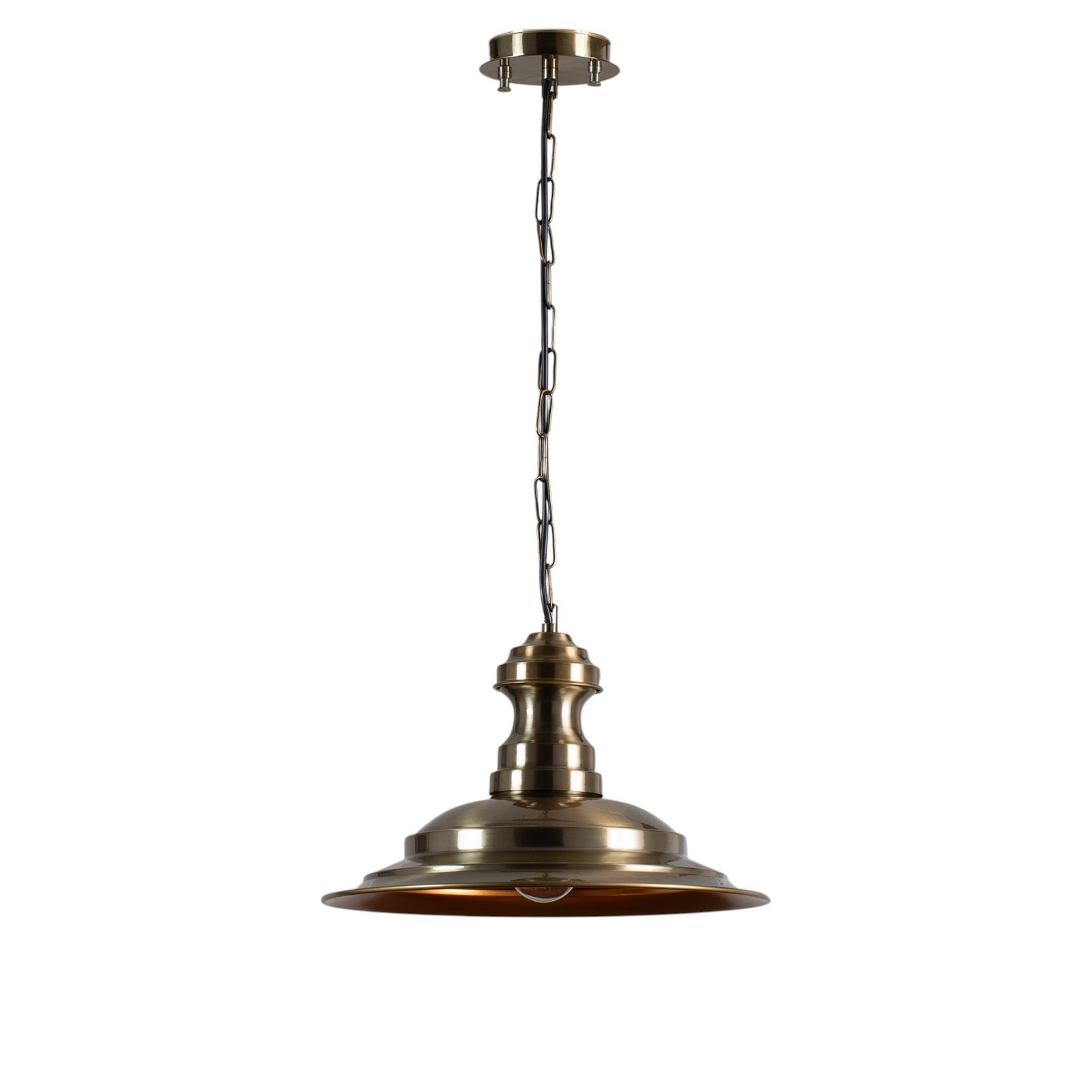 Hengelampe Sivani MR-637, gull antikk, metall, Ø 39 cm