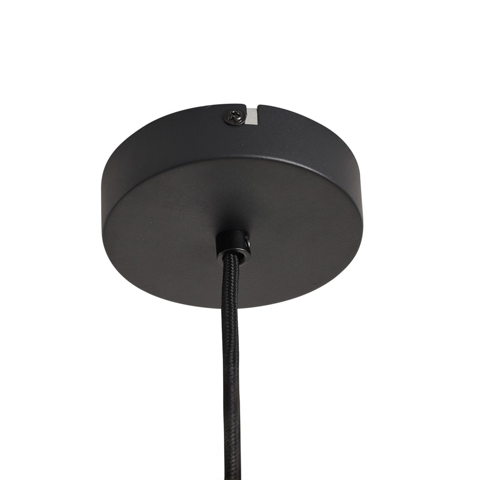 Lindby suspension Clarine, noyer, Ø 50 cm, métal