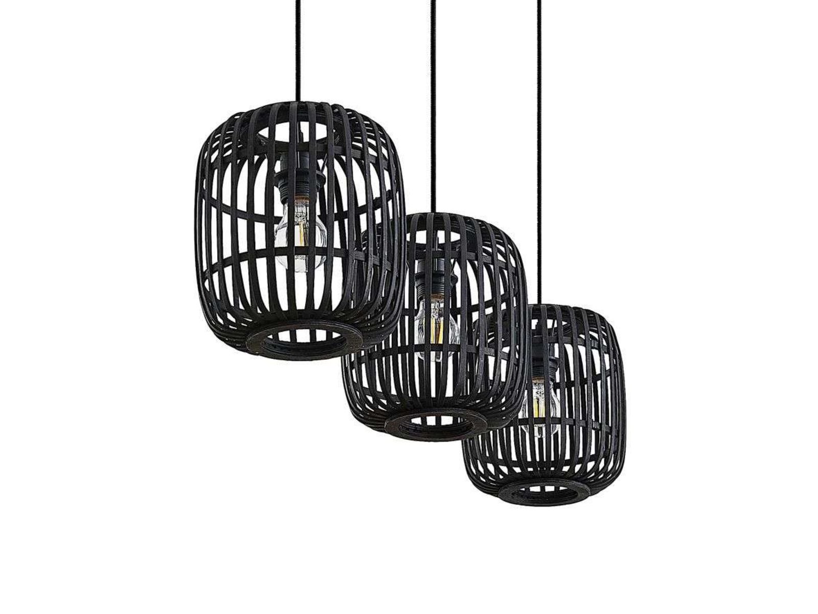 Canyana 3 Pendant Black - Lindby