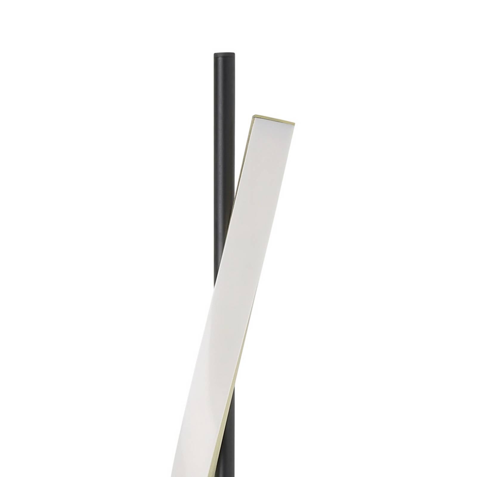 EGLO LED vloerlamp CONAPRATO, zwart/messing, 150 cm, CCT