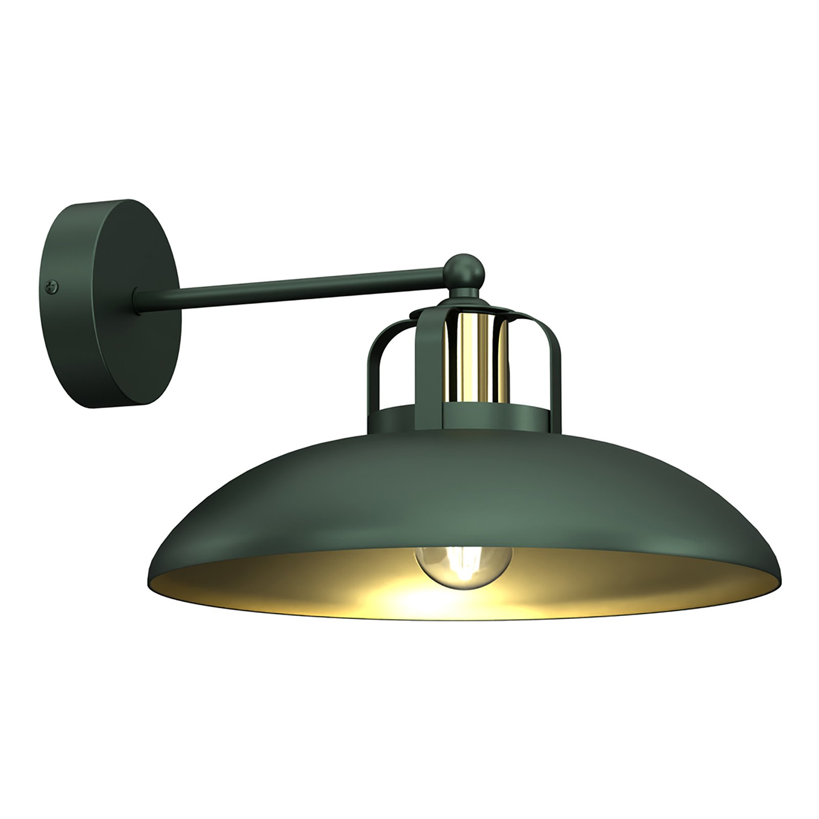 Felix wall lamp, green/gold