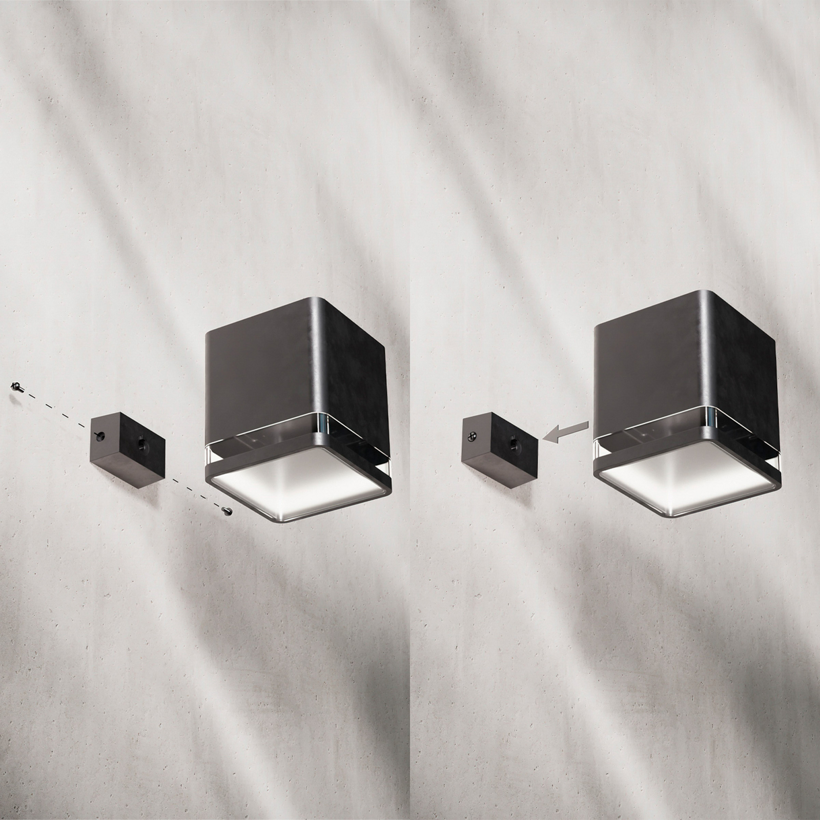Philips LED-ulkoseinävalaisin Virona, musta, IP44