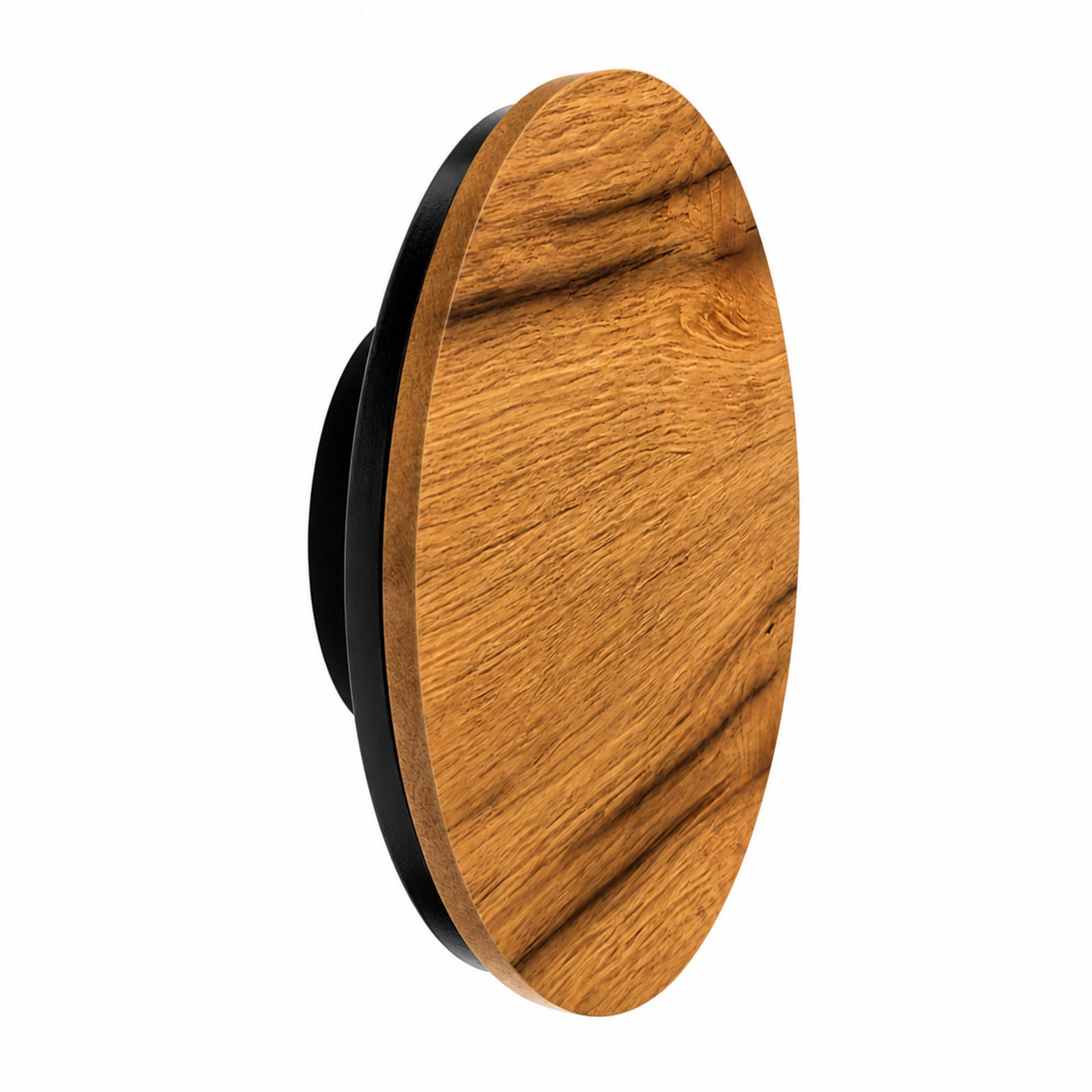 Havana S LED wall light, knotty oak/metal, Ø 19 cm, IP44 Havana S LED wall light, knotty oak/metal, Ø 19 cm, IP44