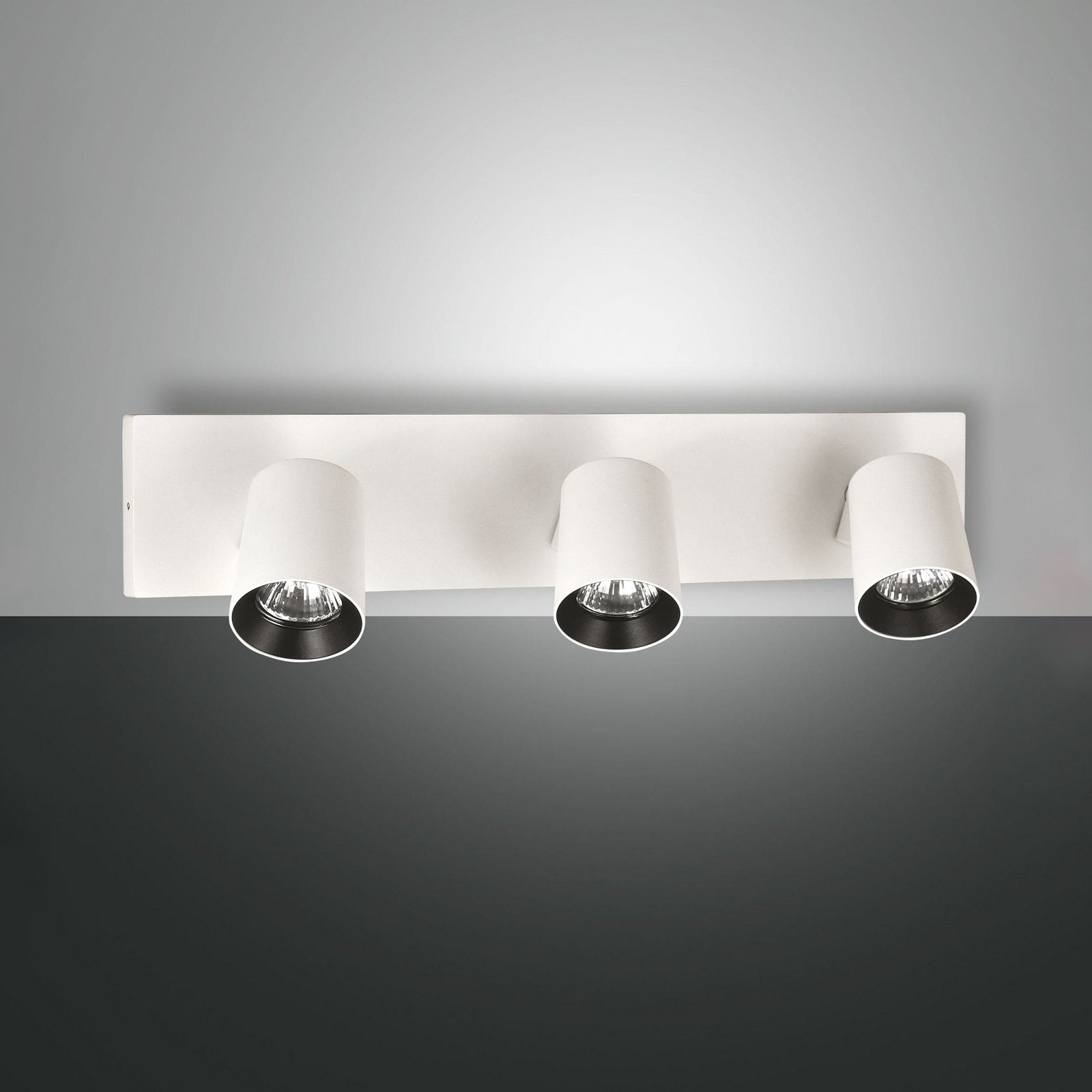 Spot Modo, à 3 lampes, blanc, anneaux décoratifs, GU10, aluminium