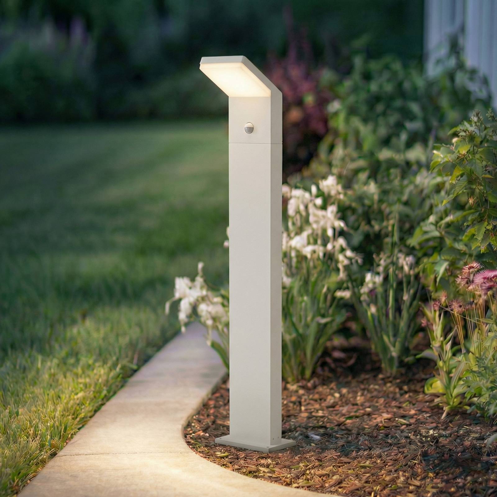 Arcchio LED-Wegeleuchte Yolena 100 cm weiß IP54 mit Sensor - Aluminium, Polycarbonat