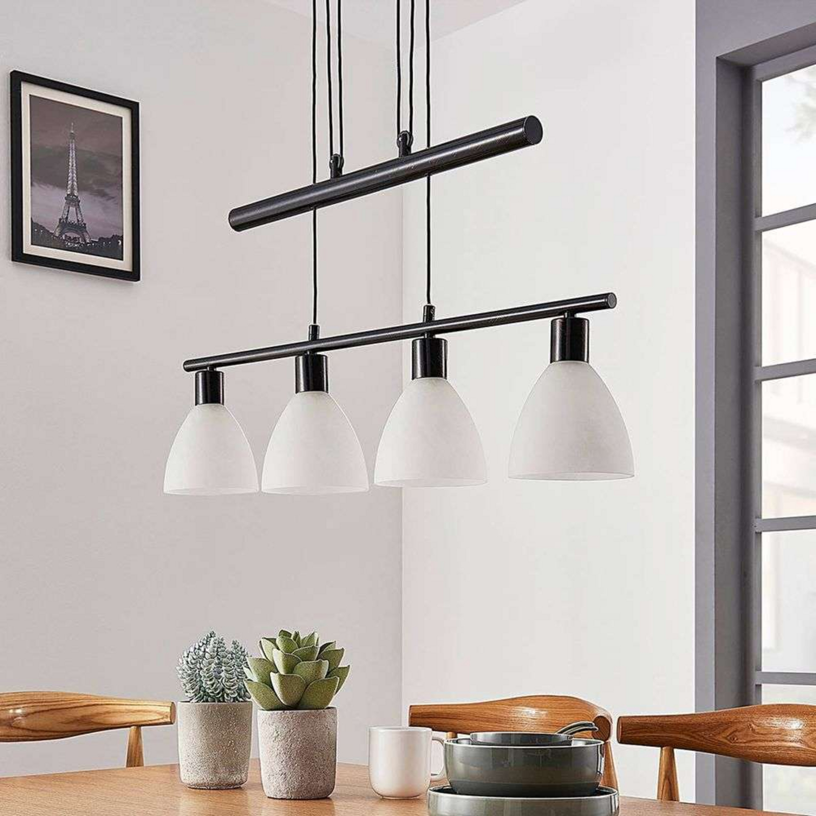 Simeon Taklampa White/Rust Brown - Lindby