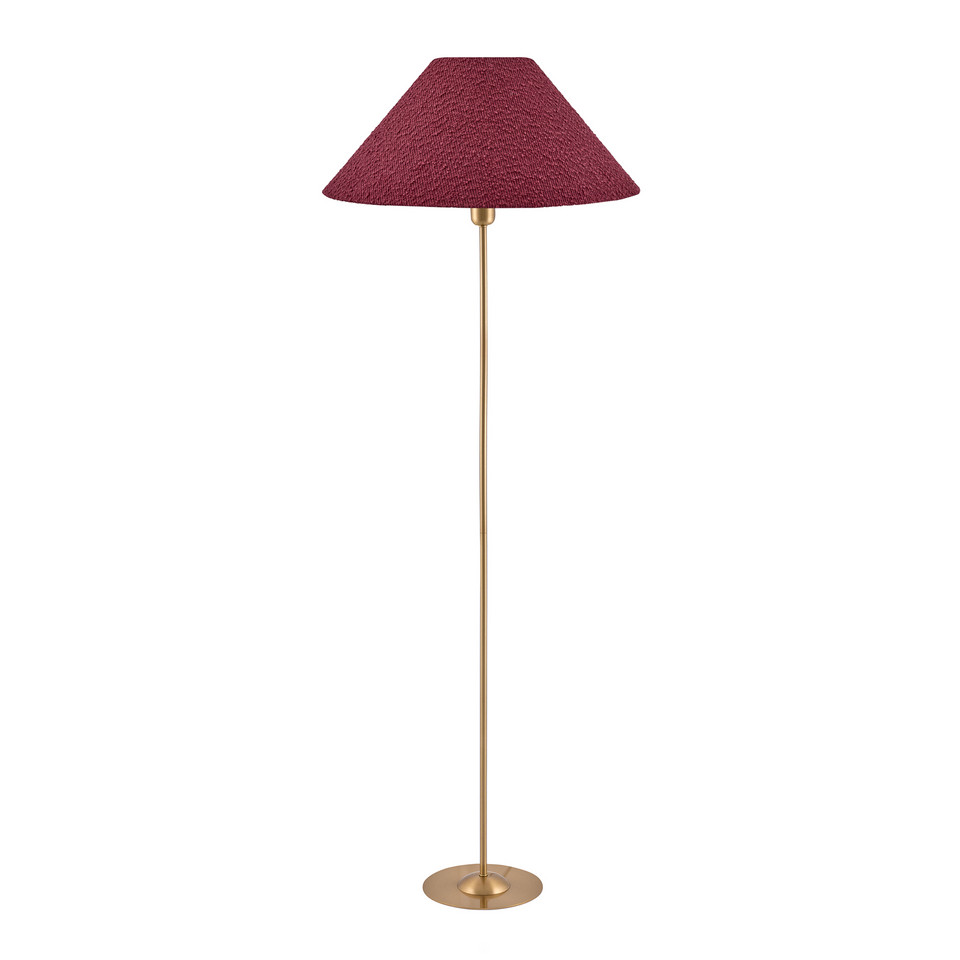 Globen Lighting Iris golvlampa röd/mässing textil, röd från Globen Lighting