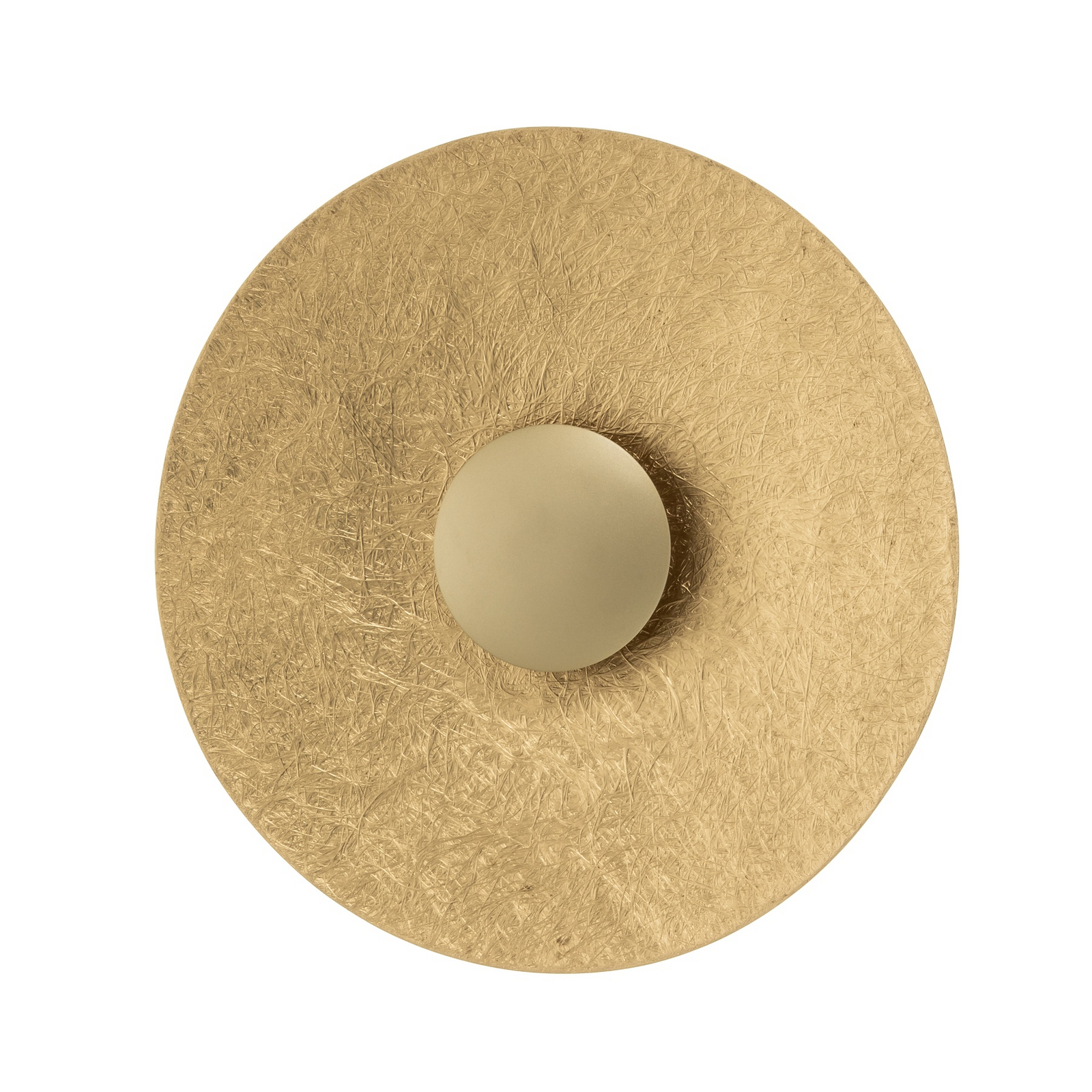 LED nástěnné světlo Sole S, Ø 44 cm, zlatá barva, ocel, 3 000 K