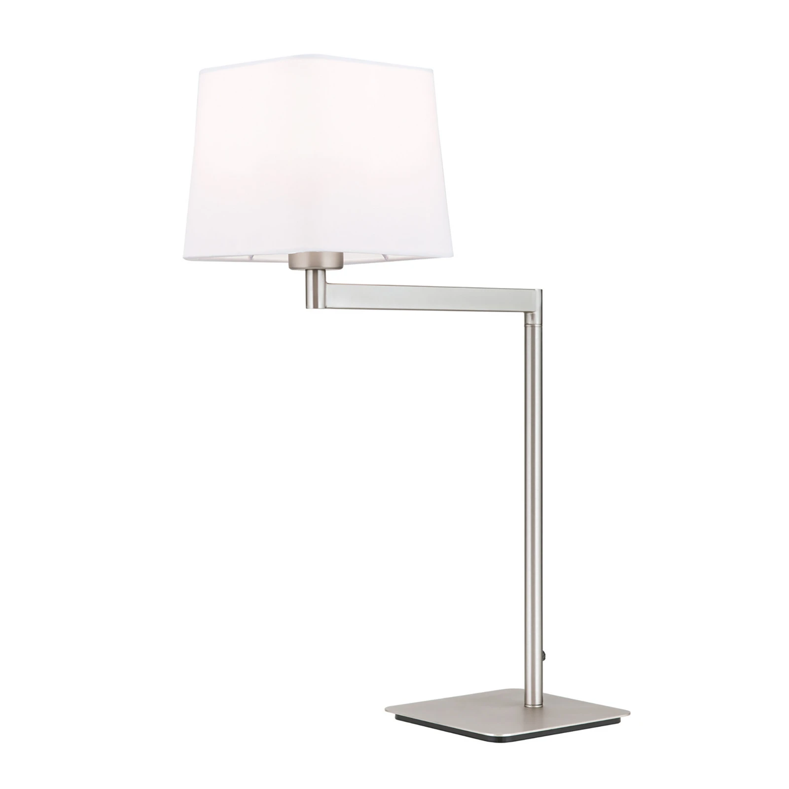 Carlton tekstila galda lampa, matēts niķelis