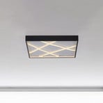 JUST LIGHT. LED plafondlamp Mikado, 50 x 50 cm, zwart