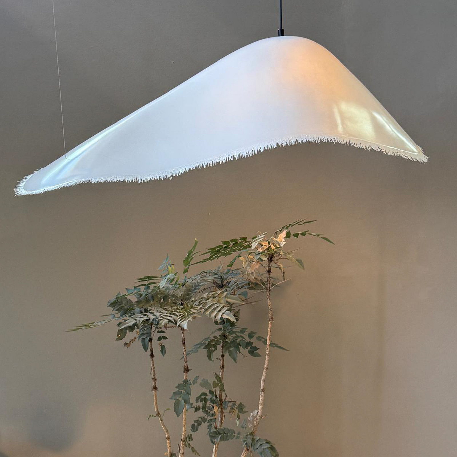 Karman Branco Candeeiro Suspenso De Exterior Moby Dick, Comprimento 83 Cm, Fibra De