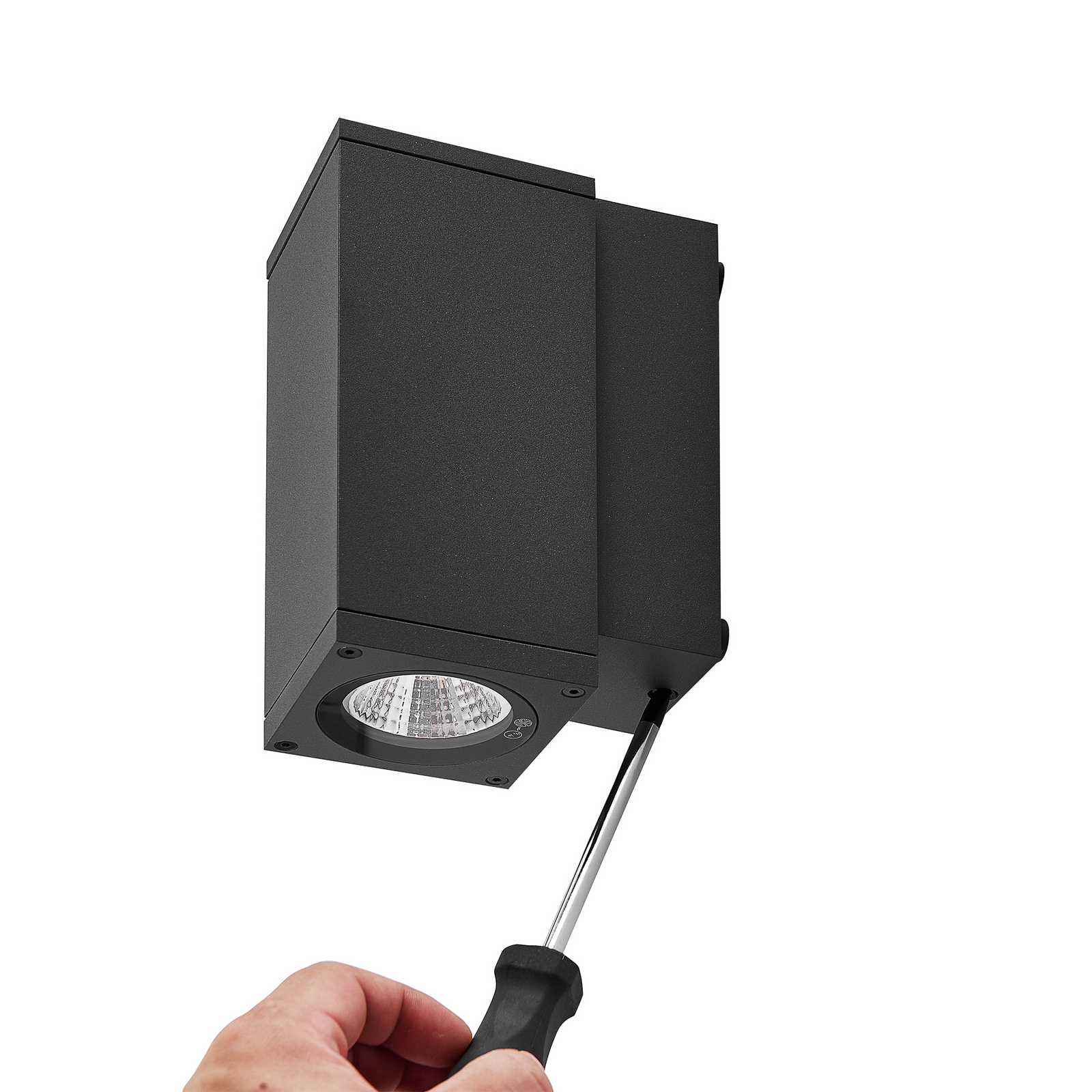 LED-Außenwandlampe ShoreLine Pro Square, dunkelgrau, 830/840