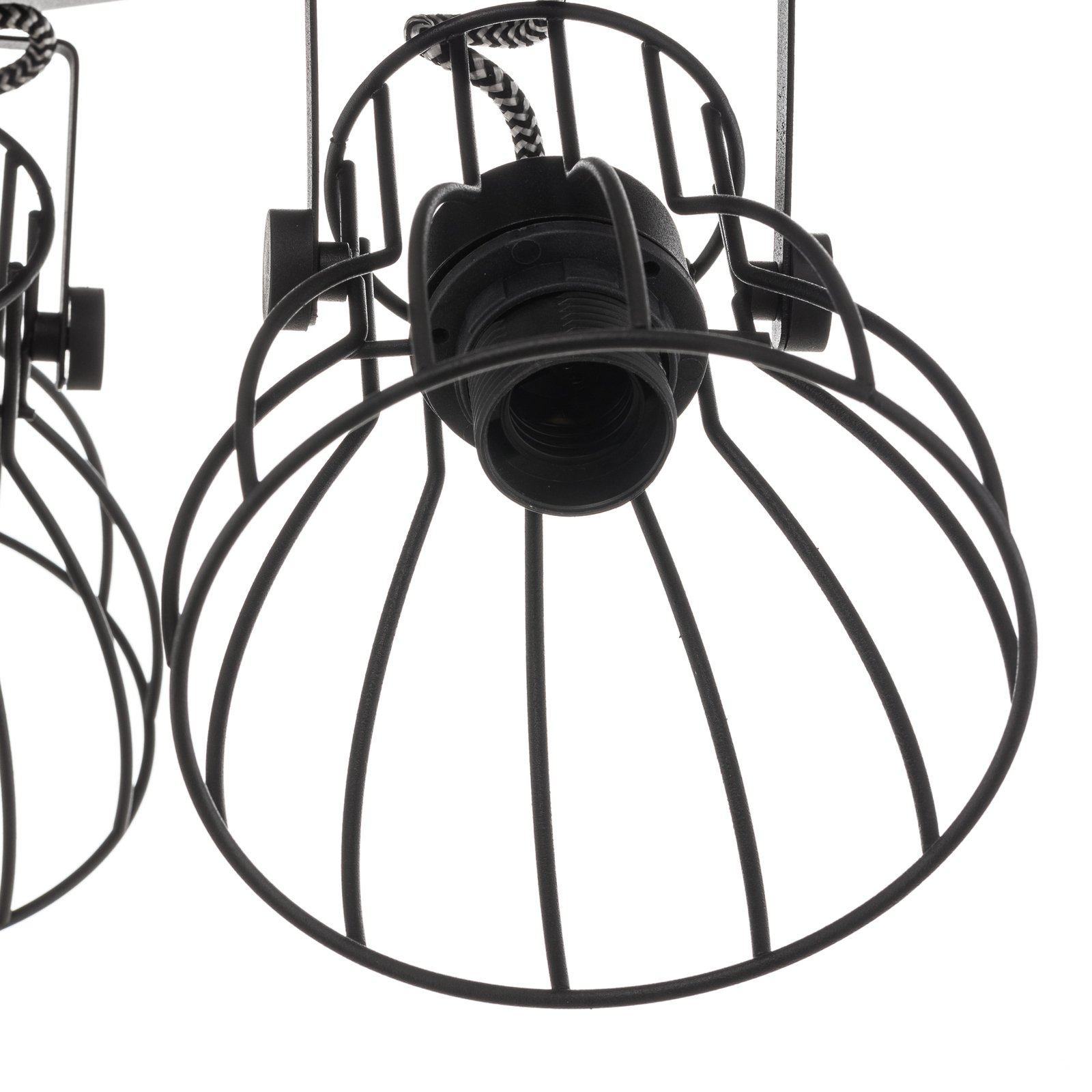 Alano plafondlamp, zwart, 2-lamps uitvoering
