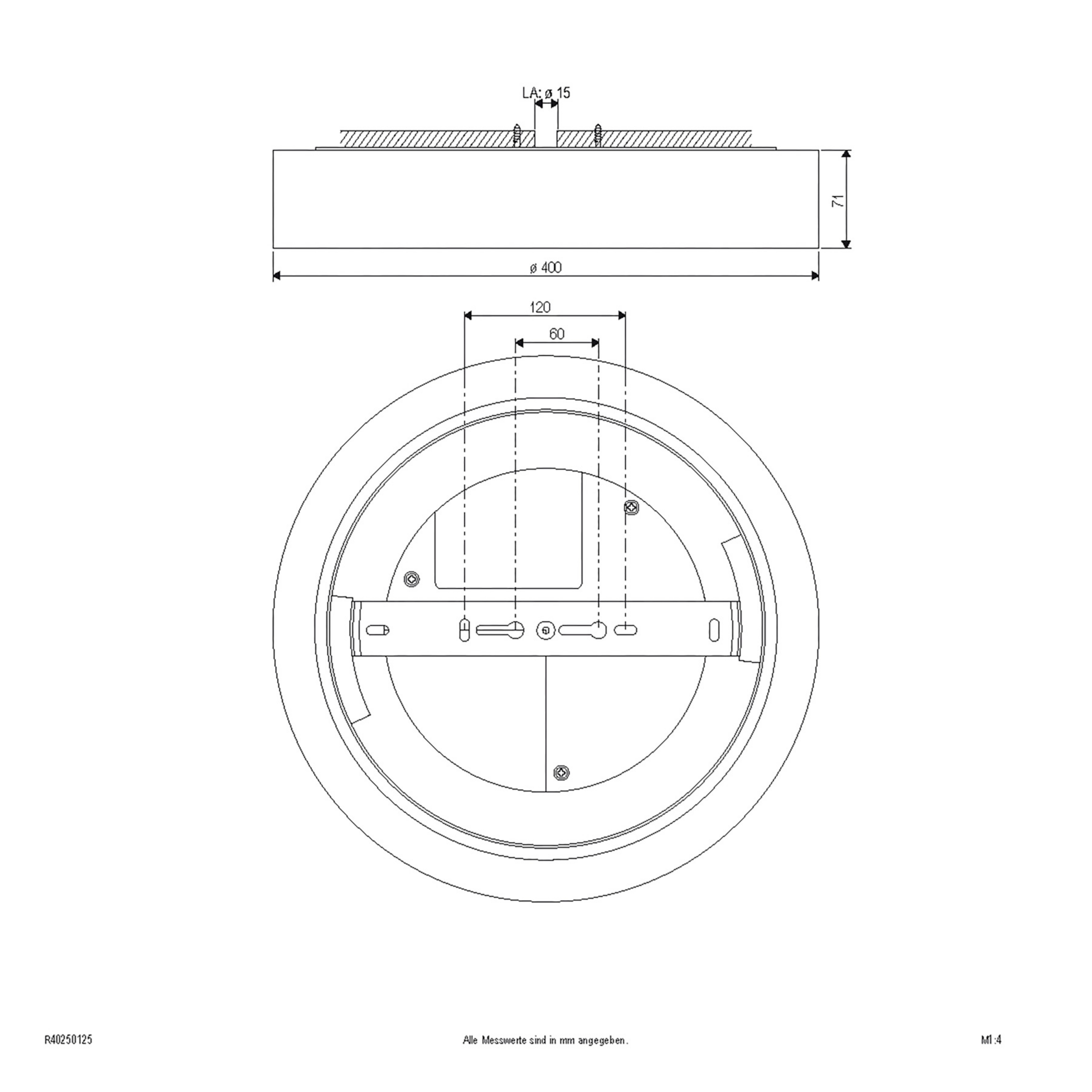 Plafón Sauro LED, Ø 40 cm, blanco
