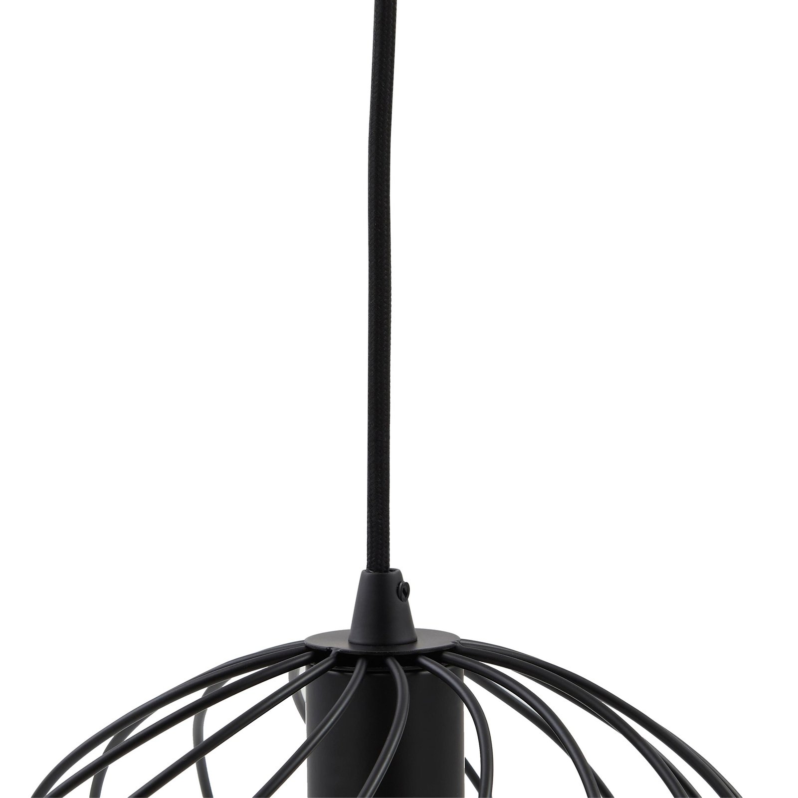 Lindby hanglamp Danika, 105 cm lang, zwart, metaal