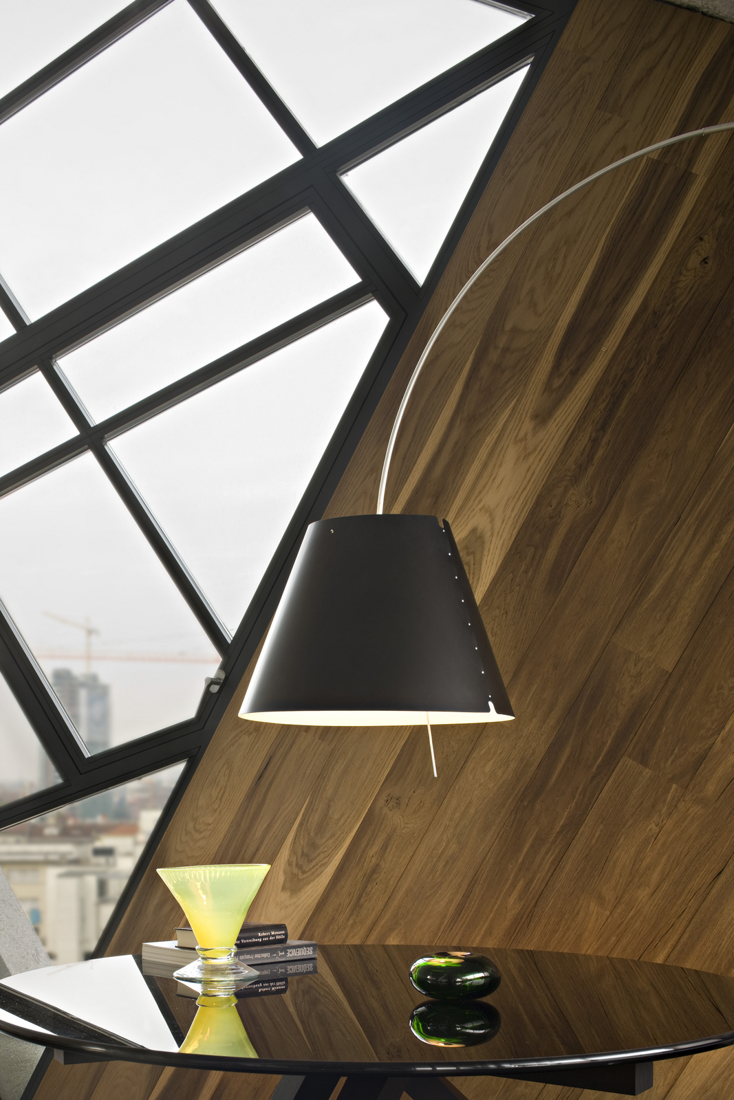 Lady Costanza Wall Lamp with Dimmer Black/Aluminium - Luceplan