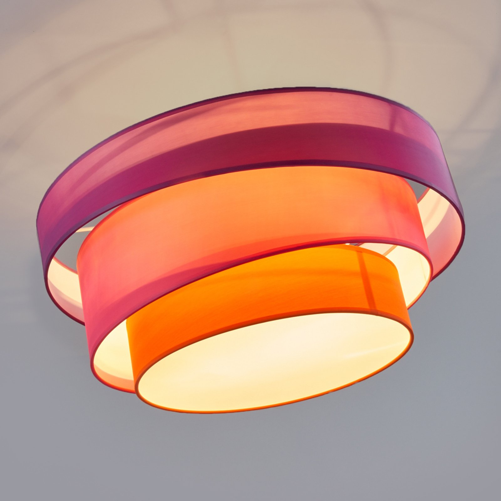 Melia Plafond Violet/Pink/Orange/Chrome - Lindby