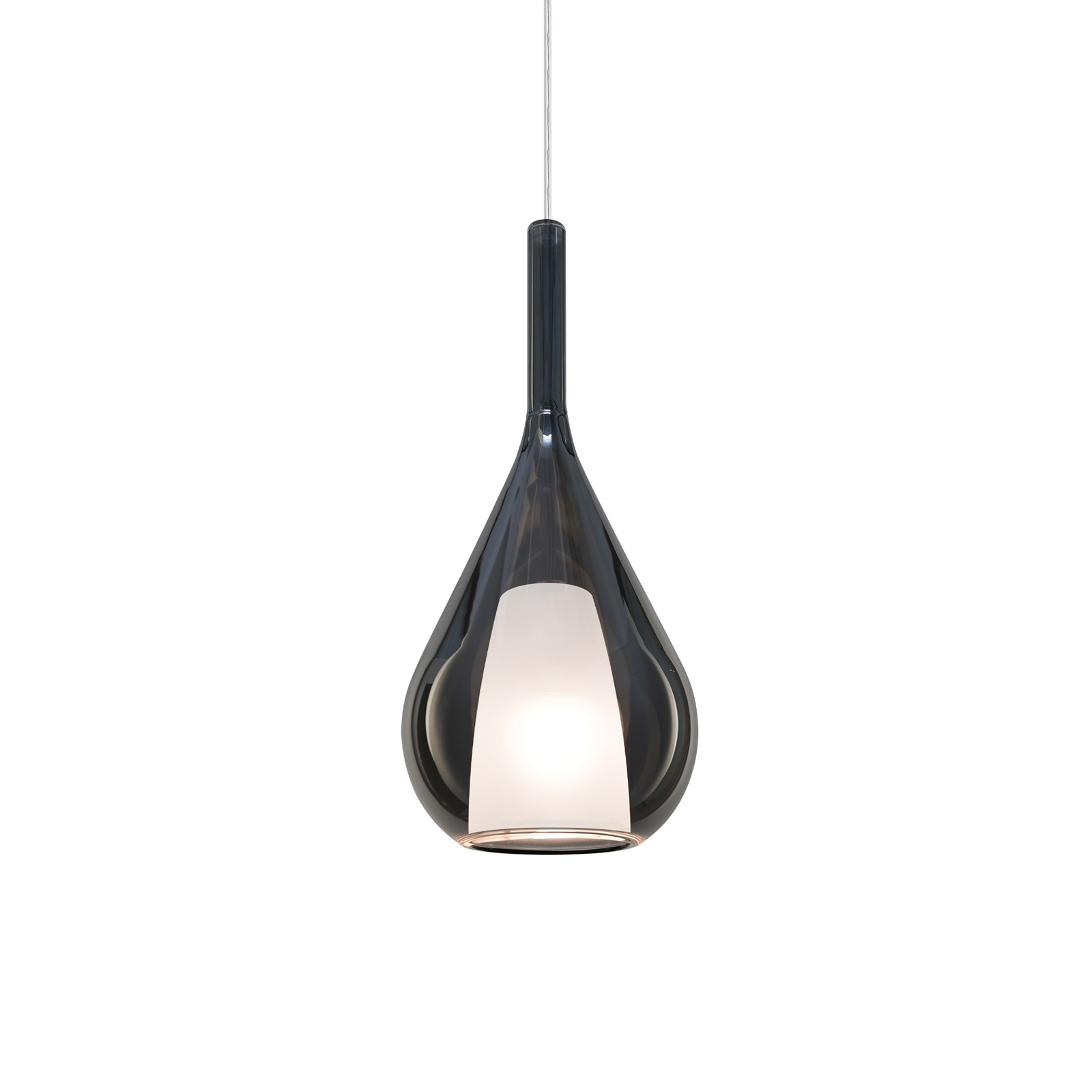 Lámpara colgante Ideal Lux Kalique 3, gris humo, Ø 18 cm