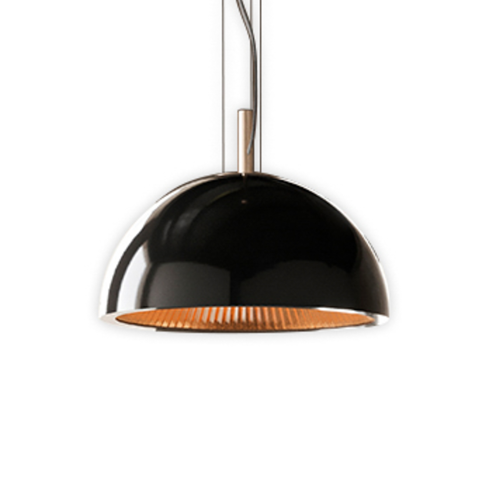 LEDS-C4 Paraplu hanglamp, zwart-goud, staal, Ø 100 cm