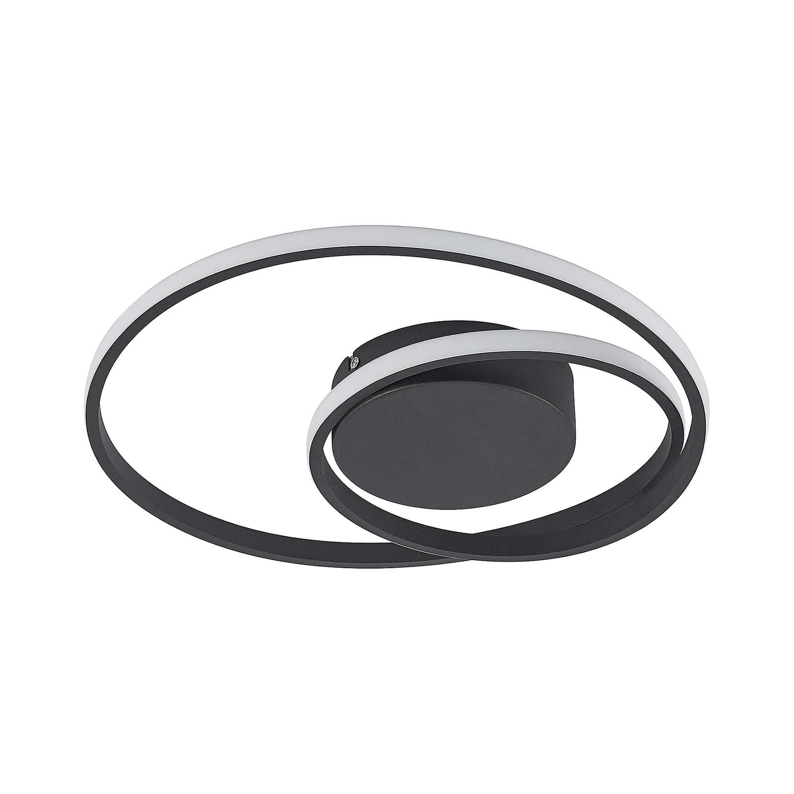Lindby LED-Deckenleuchte Emisua, schwarz, CCT, dimmbar