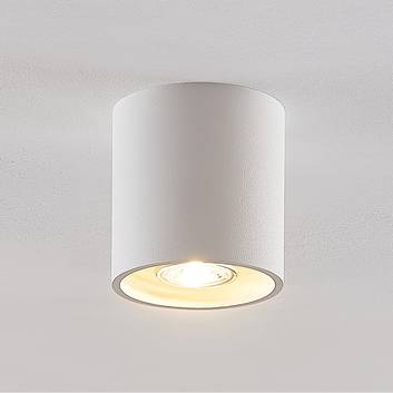 Lindby Parvin aluminiowy downlight, okrągły, biały