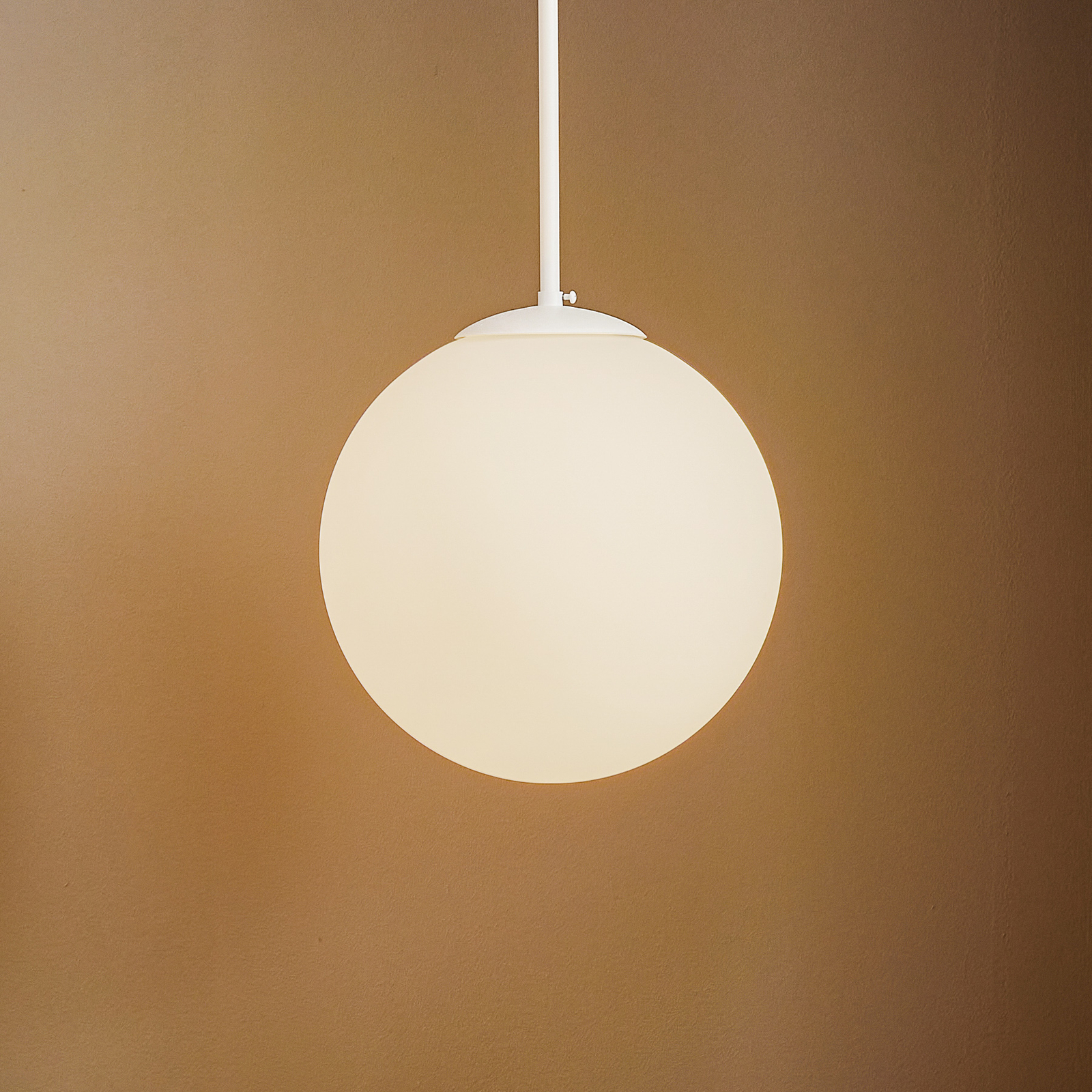 Hanglamp Bosso, 1-lamp, wit, 30cm