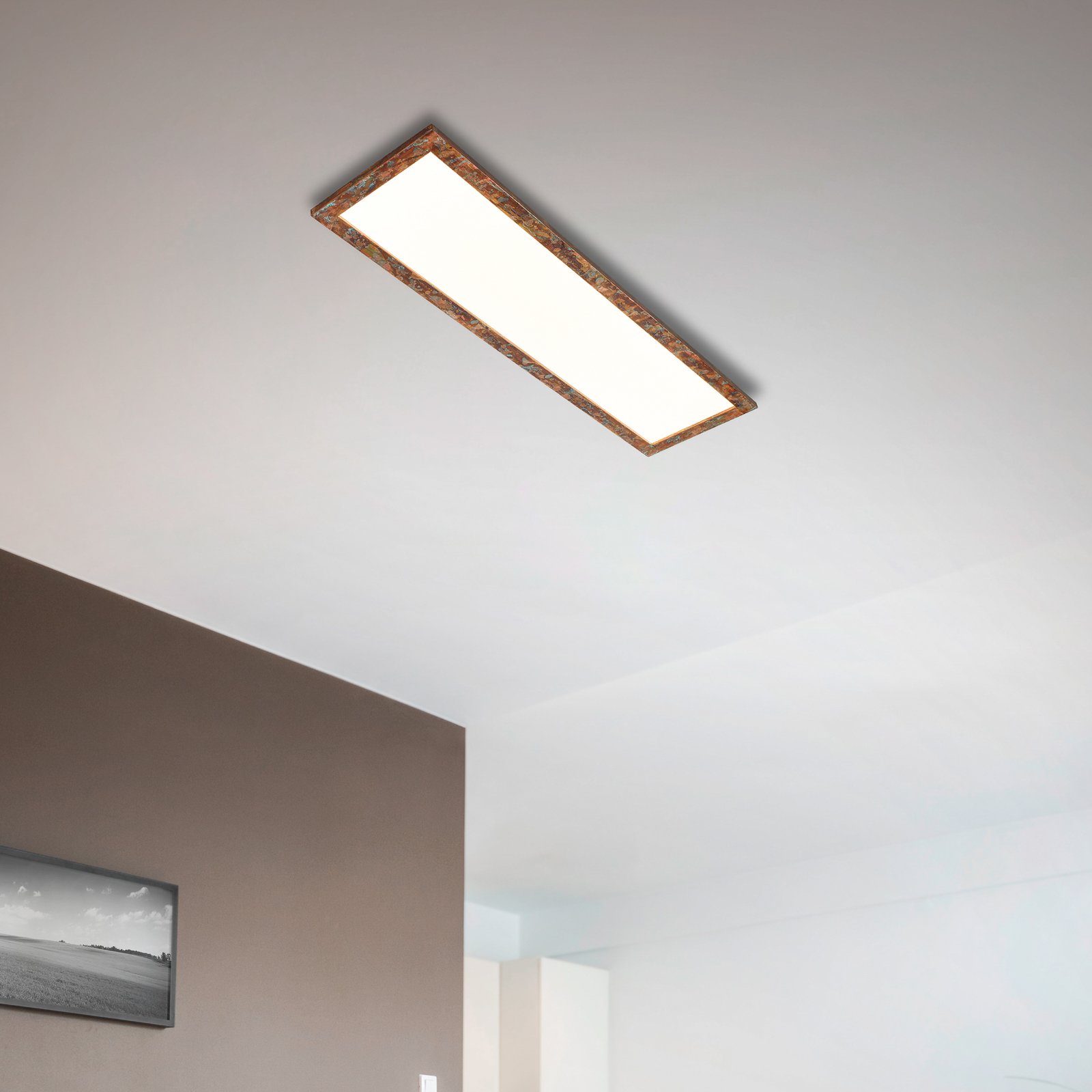 Quitani LED-Panel Aurinor, kupfer, 125 cm
