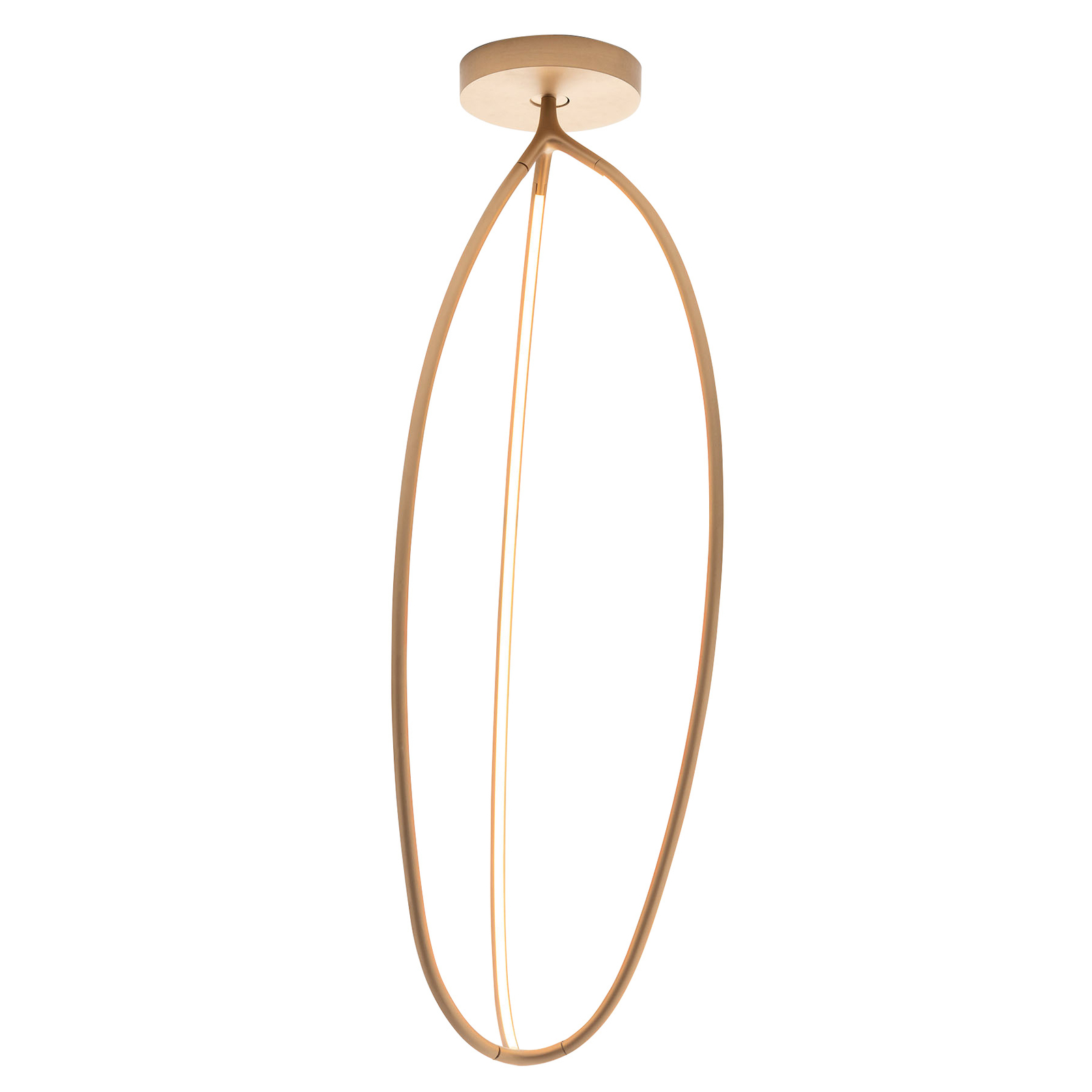 Artemide Arrival LED-Deckenleuchte, App, messing