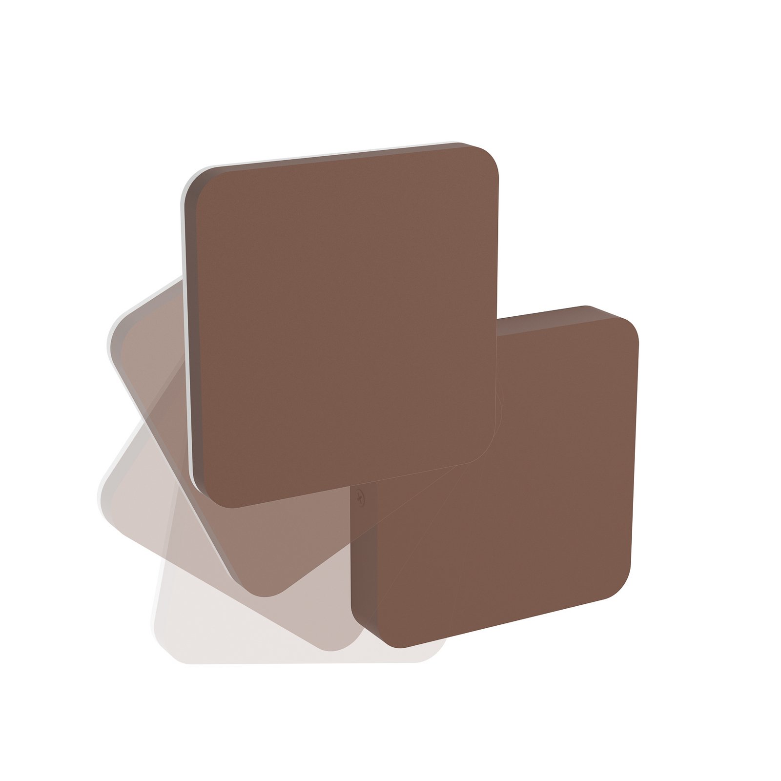 LED-Außenwandlampe Pedersano, rostfarben, Länge 14 cm Metall