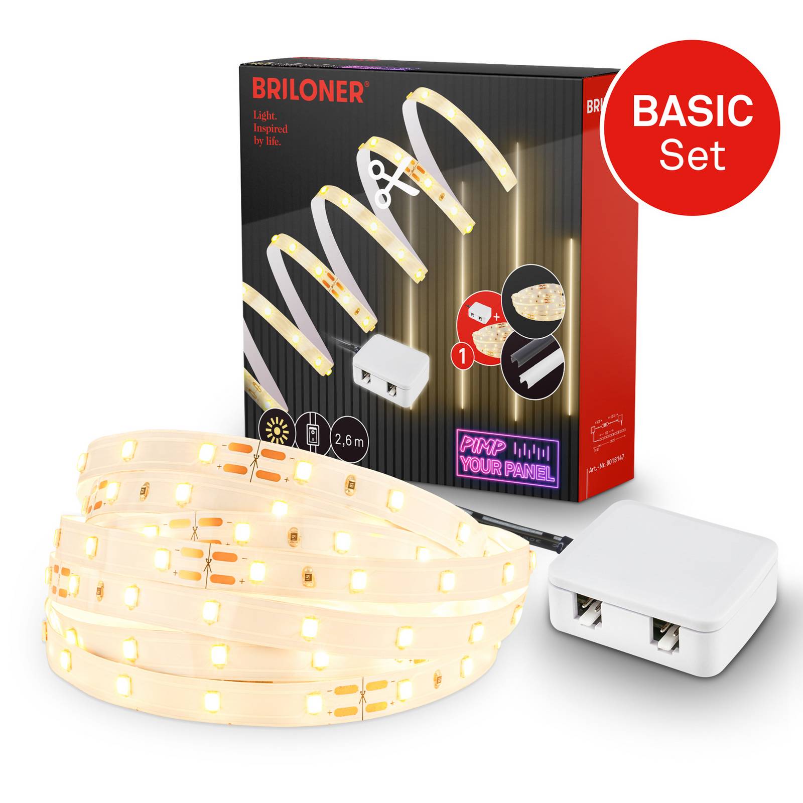 LED-Stripe Pimp your panel, Starterset, Länge 2,6 m