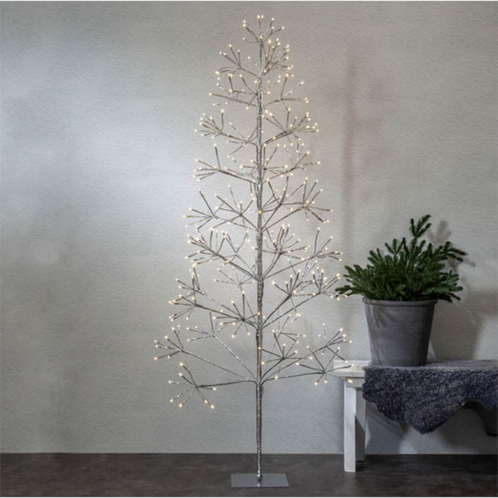 Flower Tree LED deco fa IP44 ezüst magassága 180cm