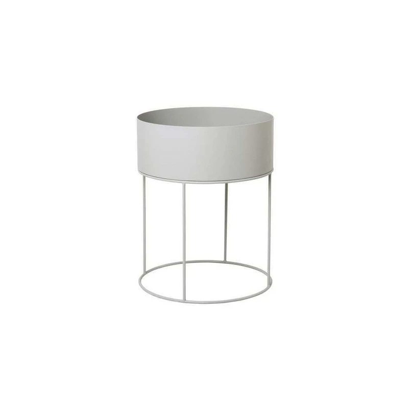 ferm LIVING - Plant Pflanzenkübel/Blumenkasten Light Grey Round
