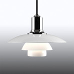 Louis Poulsen PH 2/1 Glas-Pendelleuchte