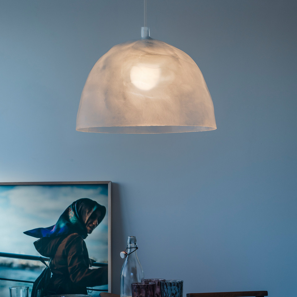 Foscarini Bump pendellampa, vit från Foscarini