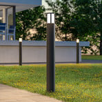 Borne lumineuse Facado II, hauteur 100 cm, ronde, gris foncé/opale