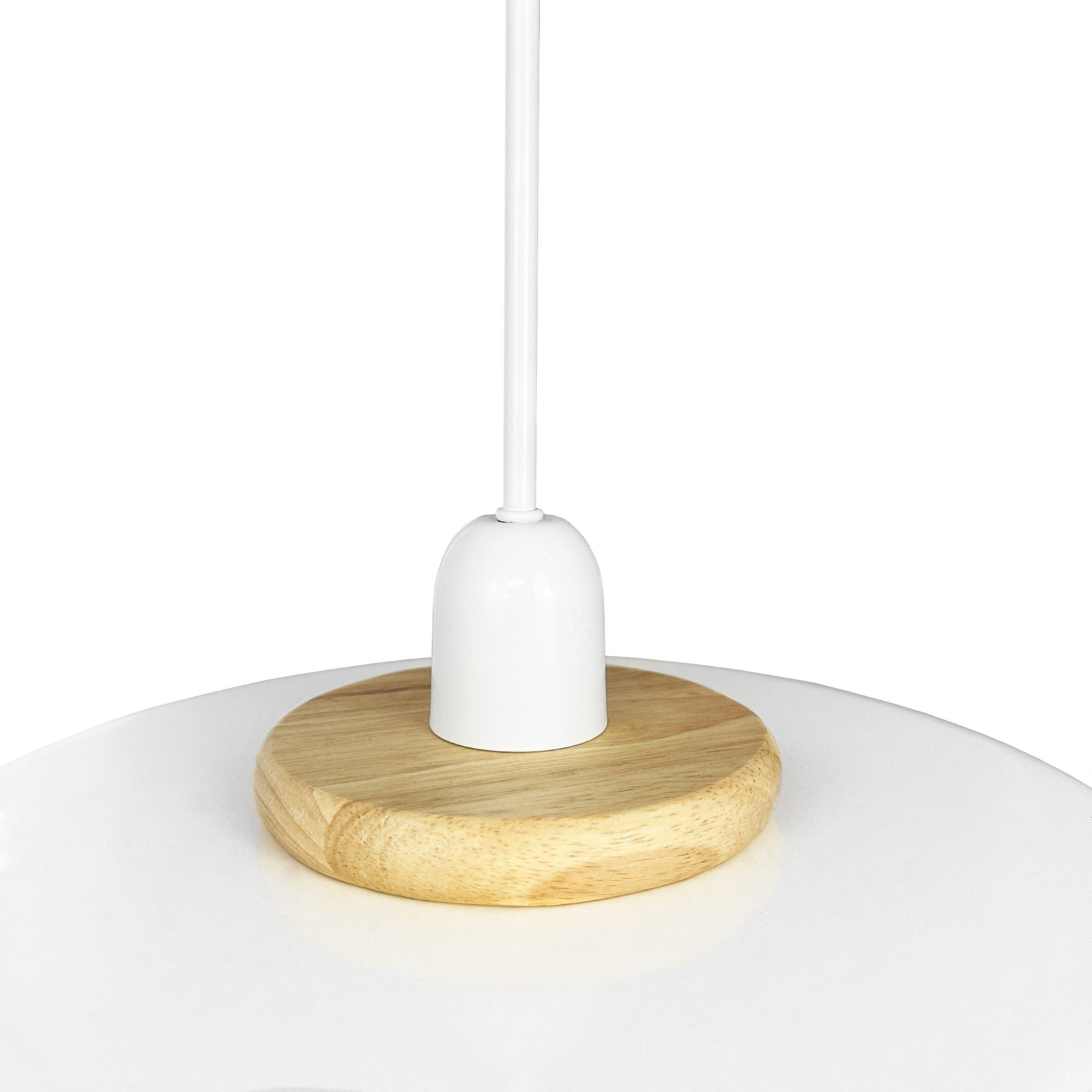 Dyberg Larsen hanging light Planet, white, Ø 40 cm, metal