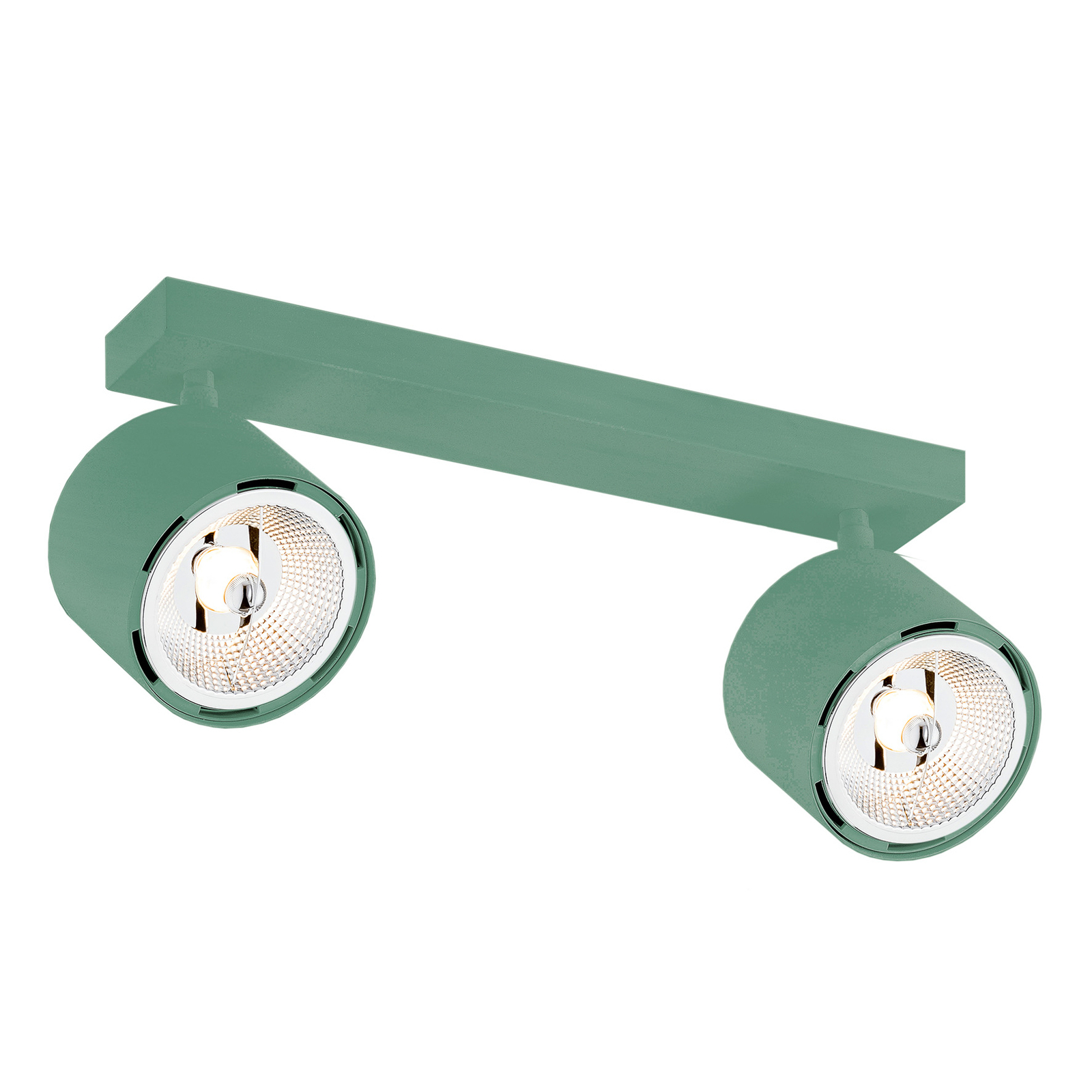 Lubų taškinis šviestuvas "Chloe", reguliuojamas, dviejų lempučių, žalias